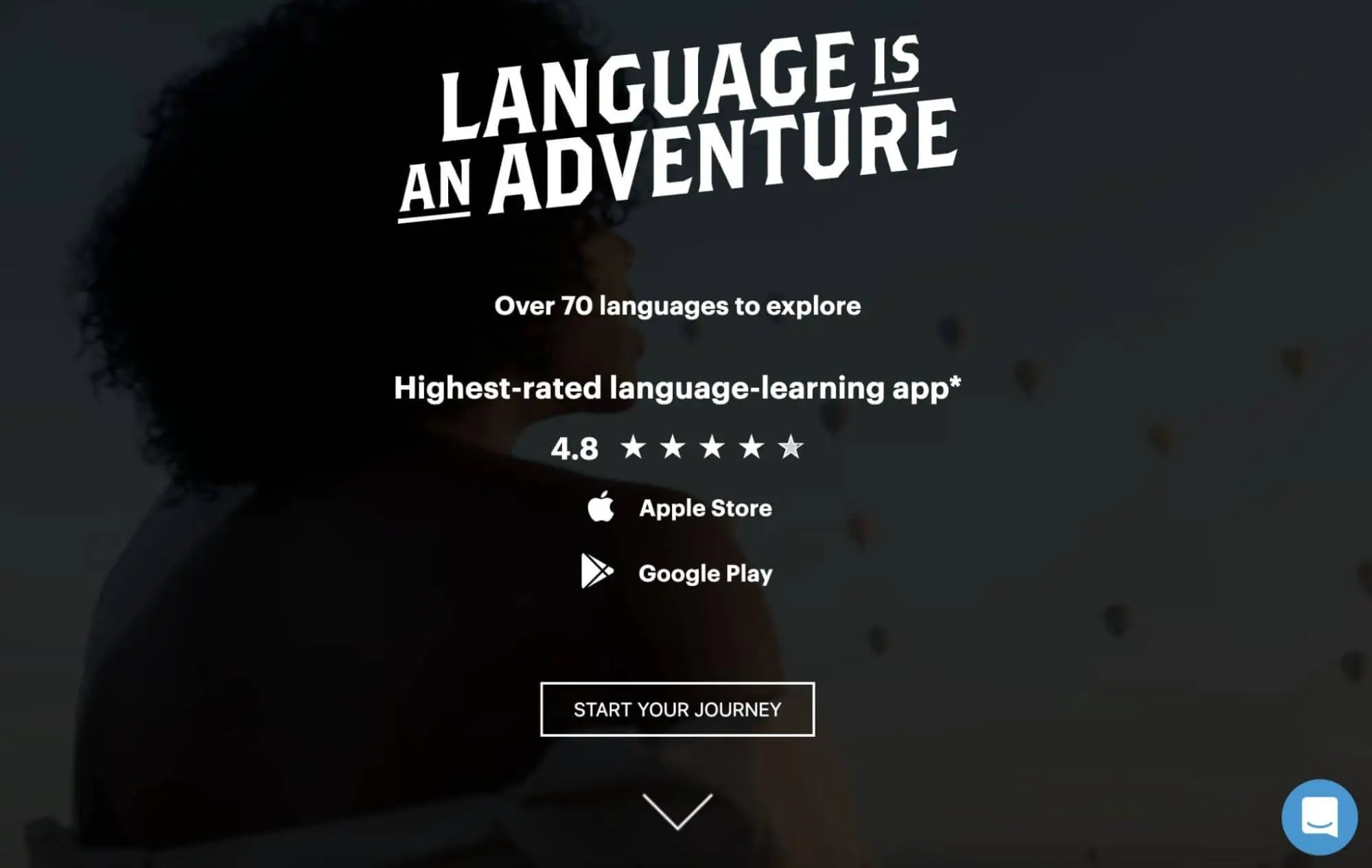 Сторінка приземлення Mango Languages