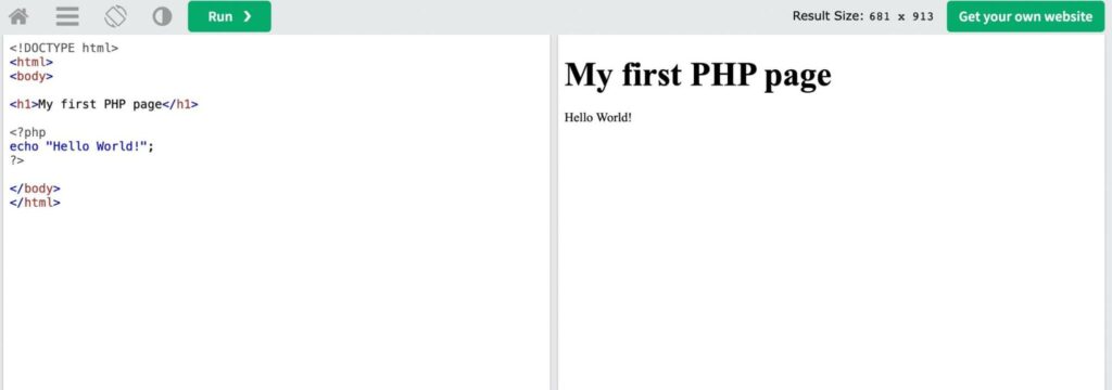 exercício de codificação do w3schools
